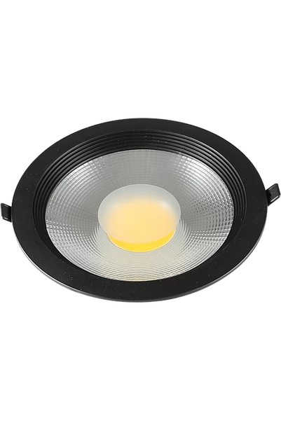 Generic Brand بكج 10 داون لايت 20 سم 30 واط إضاءة أبيض جسم أسود 3483