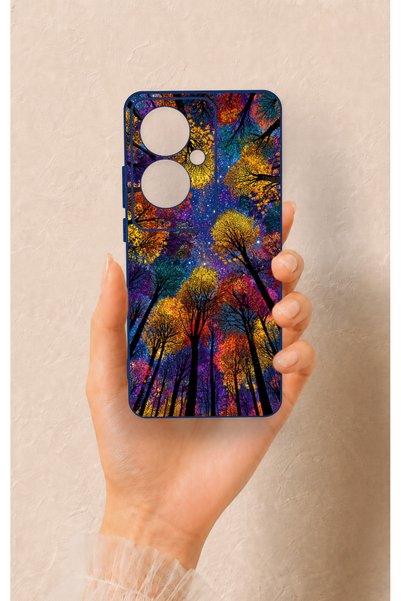 Vip Case Oppo Reno 11F Compatible Colorful Sky Pattern Silicone Case