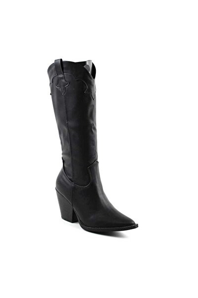 mm Cizme inalte , stil ciocate , de dama , imblanite 303-BLACK