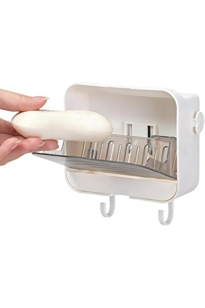 Yelajoy ALMEKAQUZ Bar Soap Holder for Shower with Lid, Wall Mounted Waterproo...