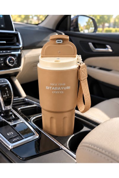ARVALE 600 ml Paslanmaz Çelik Vakumlu Termos Bardak – Sıcak Soğuk İçecek Term...