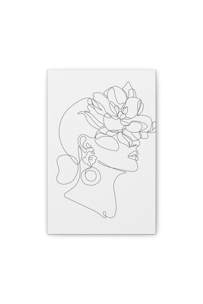 stickerino Tablou pe pânză cu artă liniară 14×23 cm