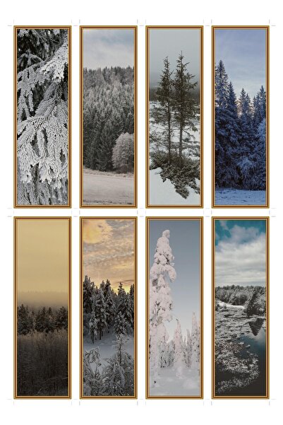 OEM Semne de Carte Set de 8, Tema Înghețurile din Taiga, Carton Premium