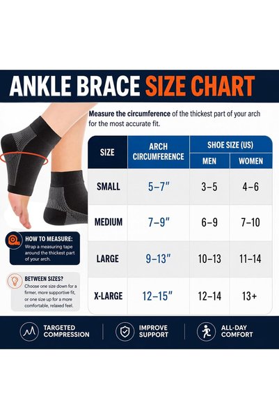 PhysFlex Compression Socks for Plantar Fasciitis, Achilles Tendonitis Relief - (1 Pair) Ankle Compression Sleeve for Heel Spurs, Foot Swelling & Fatigue - Arch Support Brace for Everyday Use