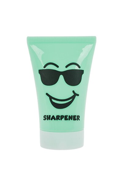DD SHOP Ascutitoare din Plastic Tub Crema Verde cu Imprimeu Zambet 6.5cm