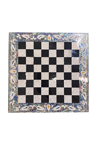 Mısır Sadaf İşlemeli Tavla & Satranç Takımı - 35x35 cm