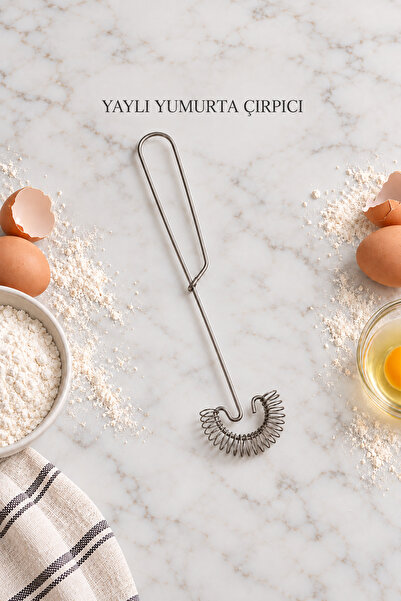 Sariva Home Spring Egg Beater Stainless Steel Spiral Hand Whisk Cake Sauce Dough Mixer