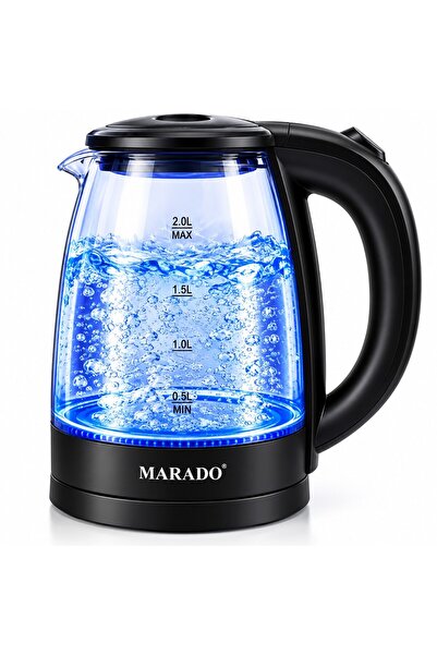 MARADO Ηλεκτρικός Βραστήρας 2L, MARADO, 1500W, Φωτισμός LED, 360° °   Περιστρ...