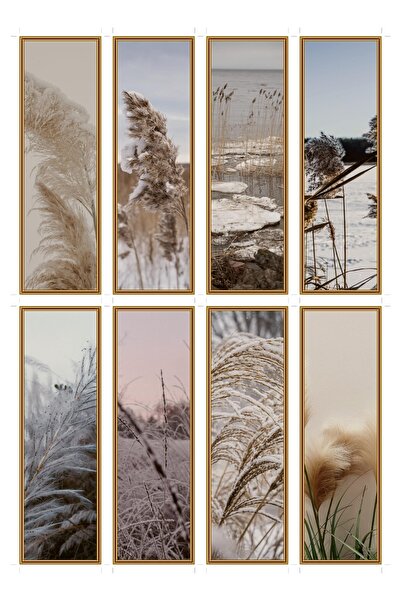 OEM Set of 8 frozen pampas themed bookmarks, elegant reading accessories, pre...