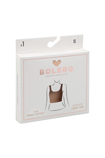 Bolero Women's White Crop Tank Top, Laser Cut Seamless Crop