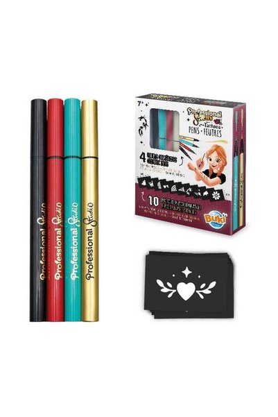Generic Tattoo Pens Gold – Temporary Tattoo Set | 4 cosmetic tattoo pens in a...