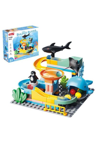 Generic Ocean Animal Slide Building Blocks Set 72PCS New Cheap Toddler Toys K...