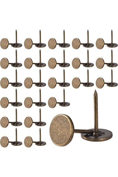 Yelajoy 100pcs Heavy Duty Thumb Tacks, Metal Flat Head Push Pins and Upholste...