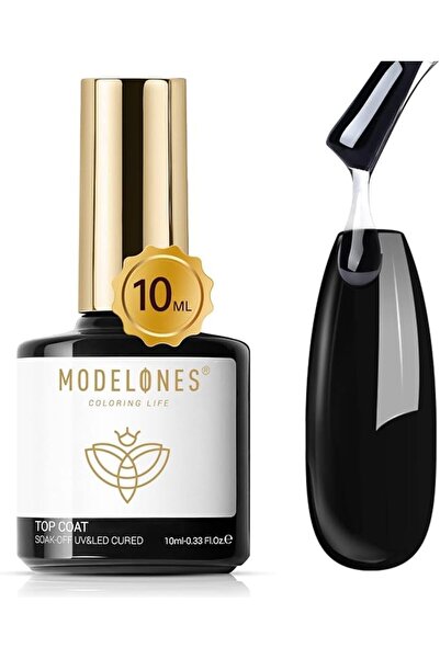 modelones Store طلاء أظافر جل موديلونز - طبقة علوية 10 مل لا تحتاج للمسح، طلا...