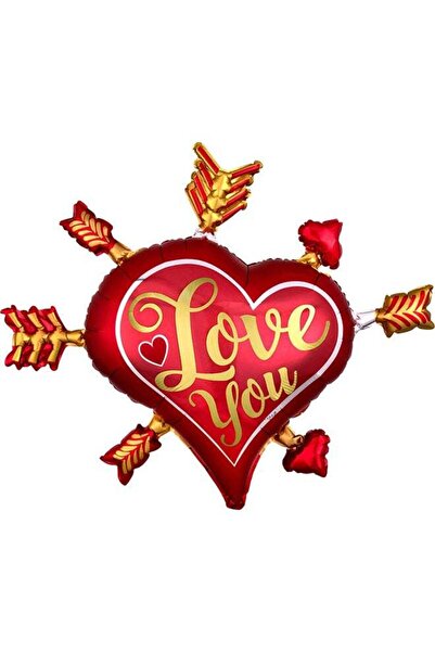 Generic Arrows Satin Infused Super Shape Balloon 86X71Centimeter For Valentin...