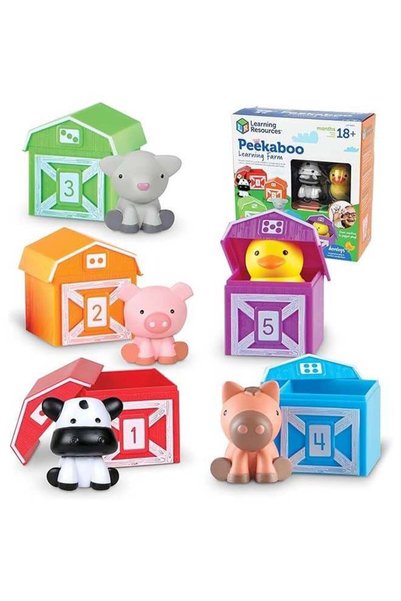 Generic Peekaboo Learning Farm (10-Piece Set, Sorting & Counting, Ages 18M+)