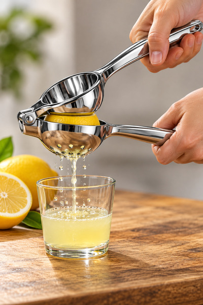 Kitchen Line Citrapress Manual Citrus Juicer – Handheld Fruit Juicer with Lev...