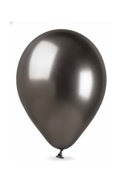 Generic Shiny Space Grey Metallic Balloons 5 Inch – Pack of 100 Chrome Balloo...