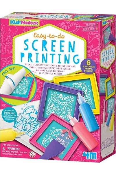 Generic KidzMaker Easy to Do Screen Printing Kit, Silk Screen Design on Fabri...