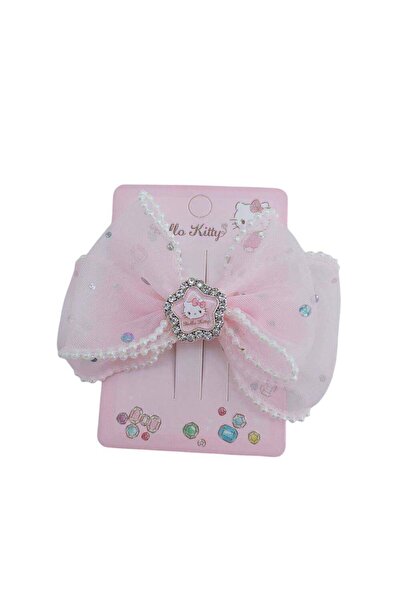 Generic Sanrio Hello Kitty and Friends Hello Kitty Pearl Bow Hair Clip (Pink)