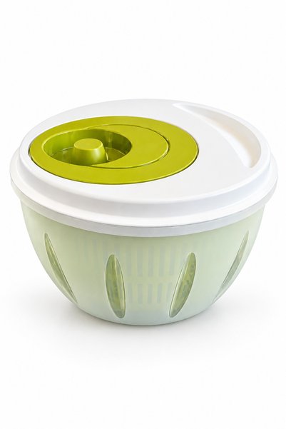 Funny Life Focus Salad Dryer - Vegetable and Fruit Washing and Vegetable Washing Container - 4.5 Lt Green