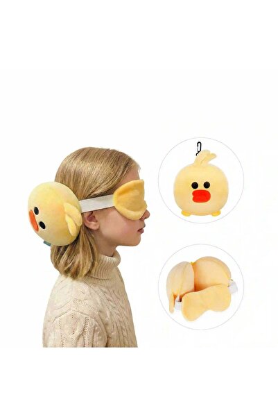 Generic VEA Kids Duck Pillow with Eye Mask (Yellow)