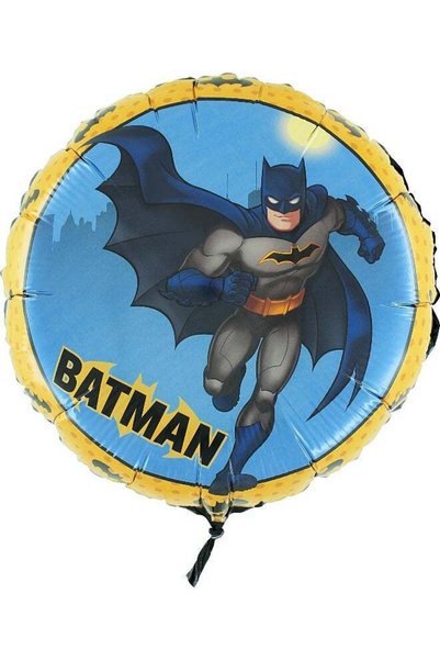 Generic Batman Round Foil Balloon – 45 cm Mylar Balloon for Superhero Birthda...