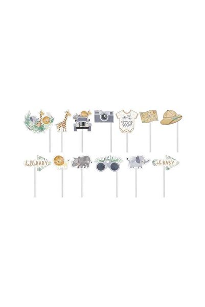 Generic Baby Shower Soft Jungle Hello Baby Photo Props 13pcs