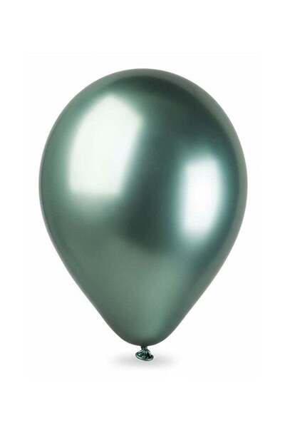 Generic Shiny Green Metallic Balloons 5 Inch – Pack of 100 Chrome Balloons fo...