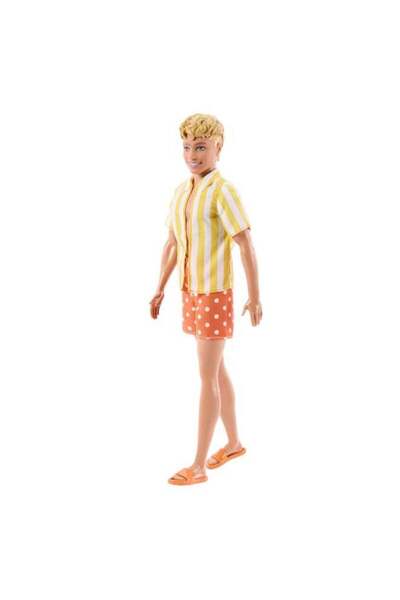 Generic Fashionistas Style Ken Doll #252 with Blond Hair, Wearing Orange and ...