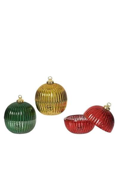 Generic Kaemingk Glass Storage Box – 10.1cm Christmas Decoration, Festive Xma...