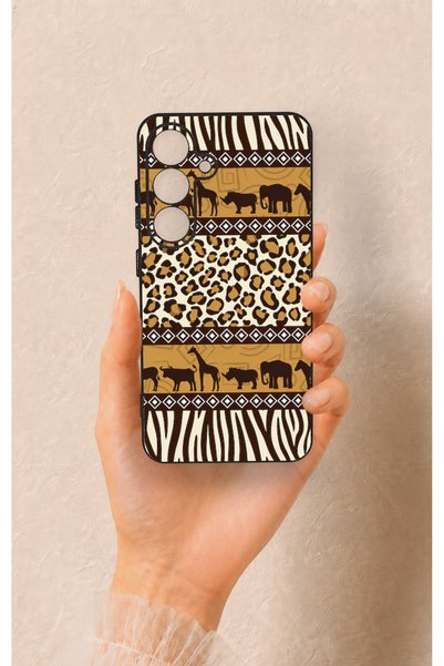 Vip Case Samsung S25 Compatible African Safari Patterned Silicone Case