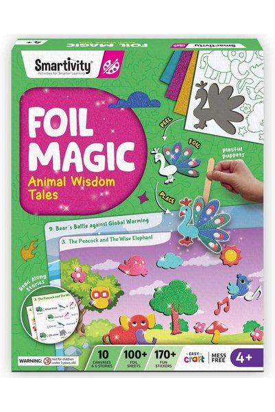 Generic Foil Magic Animal Wisdom Tales Art & Craft Kit for Kids (Ages 4–9) – ...