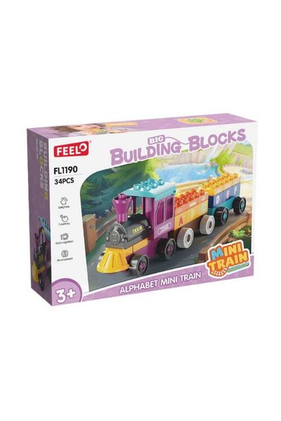 Generic Train Building Blocks Set 34 Pieces for Kids – Educational Railway To...