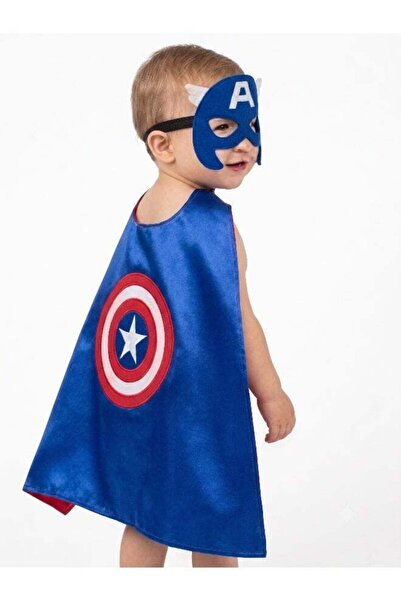 Generic Caption America Cape and Mask Set - Kids Cloak with Felt Eye Mask for...