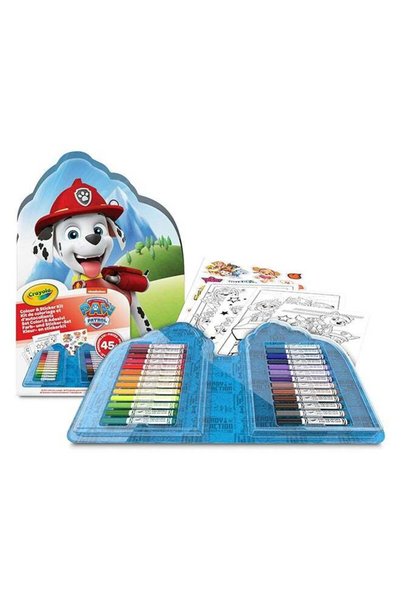 Generic Case with Colours & Stickers Paw Petrol, Felt Pen Set, Colouring Page...
