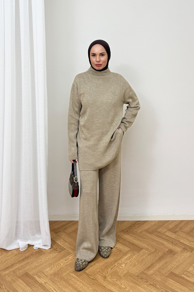 Melike Tatar Srebrni set pletenog odjevnog predmeta 80-8404