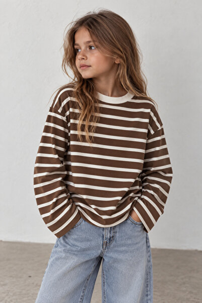 Machetta Children's Inspo Printed Long Striped T-Shirt