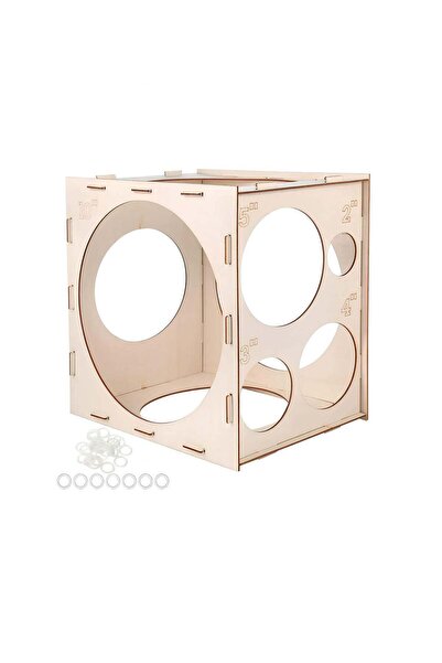 Generic 9 Holes Collapsible Wood Balloon Sizer Box Cube | Balloon Size Measur...