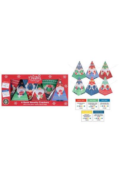 Generic RSW 6 Gonk Novelty Crackers – Christmas Holiday Party Favors and Seas...