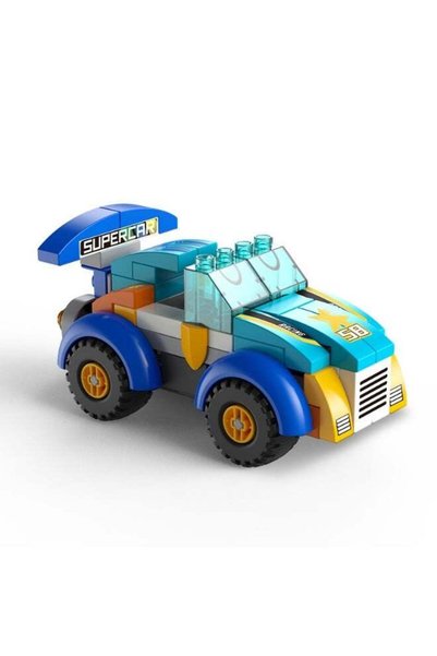 Generic Urban Racing Supercar Building Blocks Set for Kids | 64-Piece | Large...