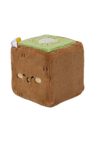 Generic Square Pals Kiwi Fruit Clip-On Plush Toy (7 cm, Brown/Green)