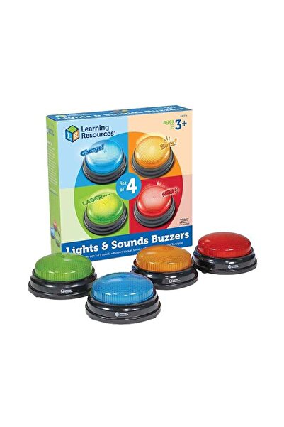 Generic Lights and Sounds Buzzers (4-Piece Set, 9cm, LED Visual/Audio, Ages 3+)