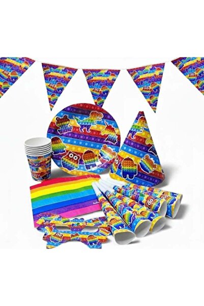 Generic 37 Pcs Rainbow theme Birthday Party Supplies Set – Complete Kids Part...