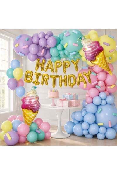 Generic Happy Birthday Balloons Decoration Set, Premium Thick Latex & Metalli...