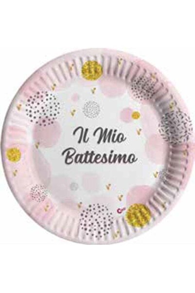 Generic Ciao Il Mio Battesimo Rosa Compostable Paper Plates 23 cm – Pack of 8...