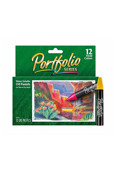 Generic Portfolio Series Oil Pastels – 12 Assorted Water-Soluble Colours for ...