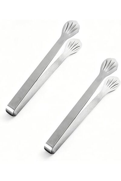 Sweet seven Stainless Steel Food Tongs, Dual-Ended Kitchen Utensils for Servi...