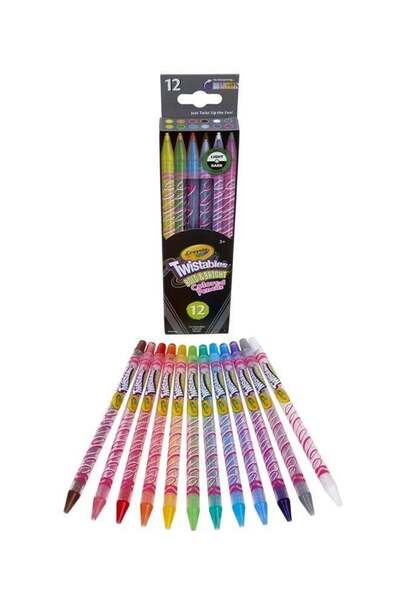 Generic Erasable Twistables Colored Pencils | Bold & Bright 12pcs