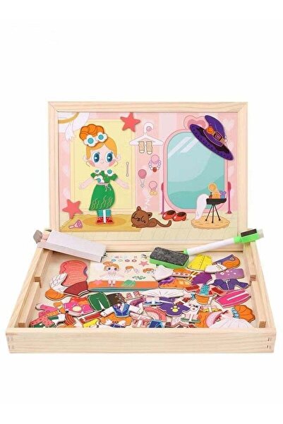Generic Magnetic Drawing Board, Girls Dress up themed toys, Wooden Puzzles Ga...